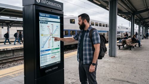 Últimas soluções da empresa sobre Rationalizar os serviços de passageiros com PCs de painéis industriais em quiosques ferroviários
