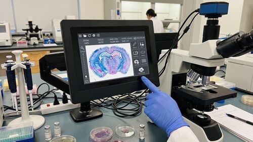 Últimas soluções da empresa sobre PC de painel táctil industrial para sistemas de microscópio digital: interface de exibição e controlo de alta resolução