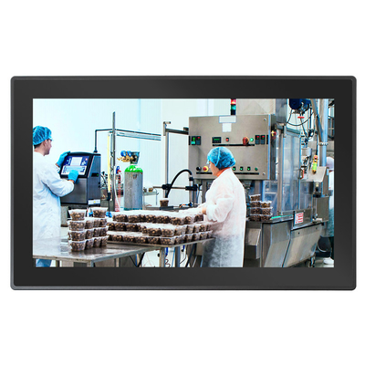 Bom preço Painel industrial de 21,5 polegadas PC sem ventoinha IP65 à prova d'água 5 fios tela sensível ao toque resistiva em linha