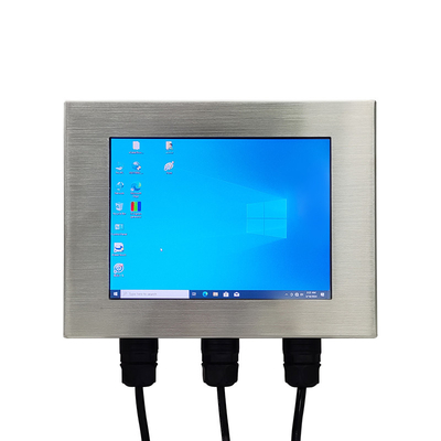 Bom preço Caixa de aço inoxidável IP67 Painel de toque industrial à prova d'água PC externo leitível à luz solar Monitor de tela de toque tudo em um em linha