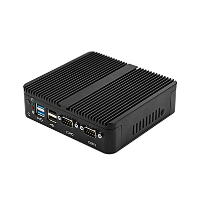 COM Fanless 2 RJ45 LAN Mini Desktop Computer do PC 2 DB-9 RS232 de Celeron J4125 mini