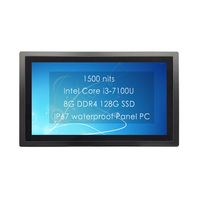 24 polegadas IP67 impermeável embutido painel de toque PC com 7H vidro temperado tratamento anti-reflexo
