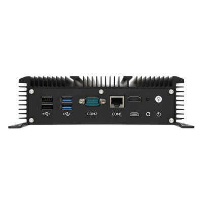 Bom preço DDR4 RAM SSD HDD Mini PC sem ventilador 6*Gigabit LAN Industrial Mini PC em linha