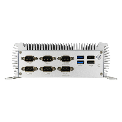 Bom preço Compacto Industrial Mini PC sem ventilador Dual Gigabit LAN DDR4 RAM Suporta 2,5 SATA HDD SSD em linha