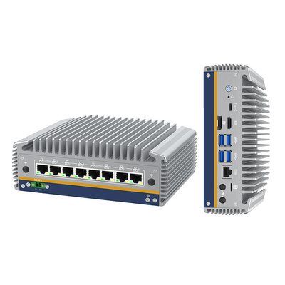 Bom preço 14th Core Ultra I5/i7 Processador Mini PC 8 RJ45 I226 Ethernet LAN Computador sem ventilador Win11 Ubuntu Portable Pfsense Soft Firewall Router em linha