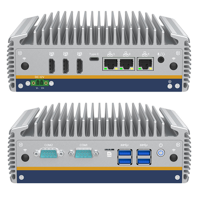 Bom preço PC industrial incorporado 12V DC sem ventilador Mini Box X86 Intel 14th Core Ultra i5/i7 Processador Windows 11 Linux OS em linha