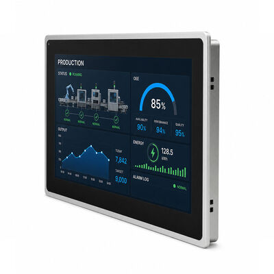 Bom preço PC de painel industrial sem ventilador com 1000 Nits de brilho e IP65 tela sensível ao toque à água para uso externo em linha