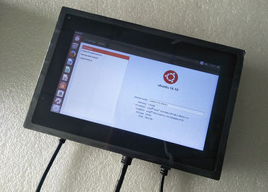 Polegada entrada VGA Ubuntu da exposição 7 do écran sensível do monitor do brilho alto de HDMI compatível