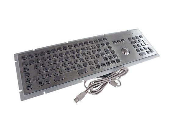 Bom preço PS2 107 teclado numérico numérico de aço inoxidável das chaves IP65 com Trackball em linha