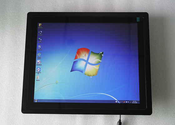 Bom preço RS232 17 computador impermeável de alumínio do monitor do tela táctil do PC 310nits do painel da polegada em linha