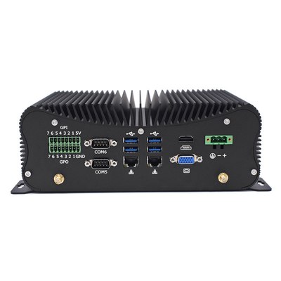 Caixa industrial Fanless de COM 2 Lans 8 USB do LPT 6 de PCIE Mini Pc Intel I5 I7 GPIO