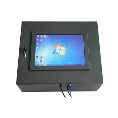 Bom preço 15 caixa completa do metal do monitor HDMI DVI VGA do toque da polegada PCAP para proteger em linha